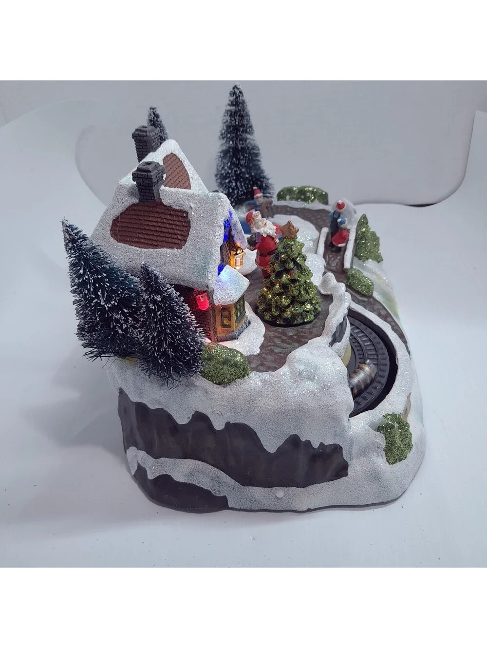 Avon Holiday Winter Wonderland centerpiece lighted Fiber Optic Christmas village